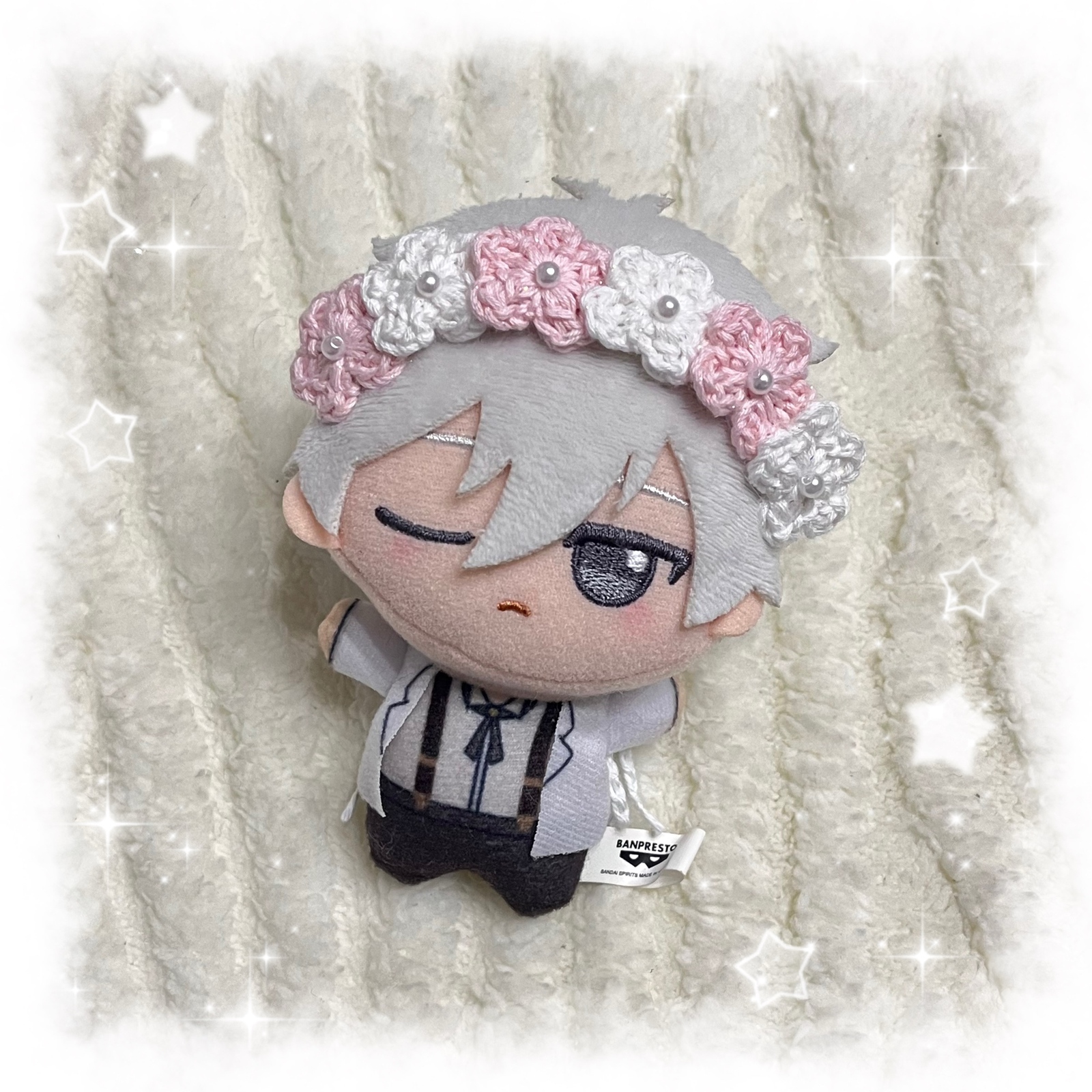 編み物 ちびぐるみ ぬい服 お花のヘッドドレス - sorango