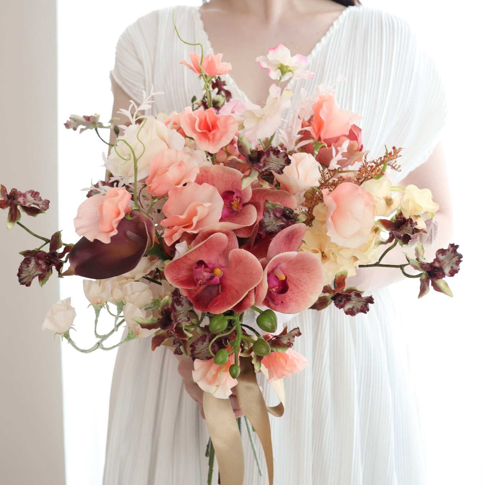 受注生産】ピーチテラコッタブーケ - Karen's flower shop | minne