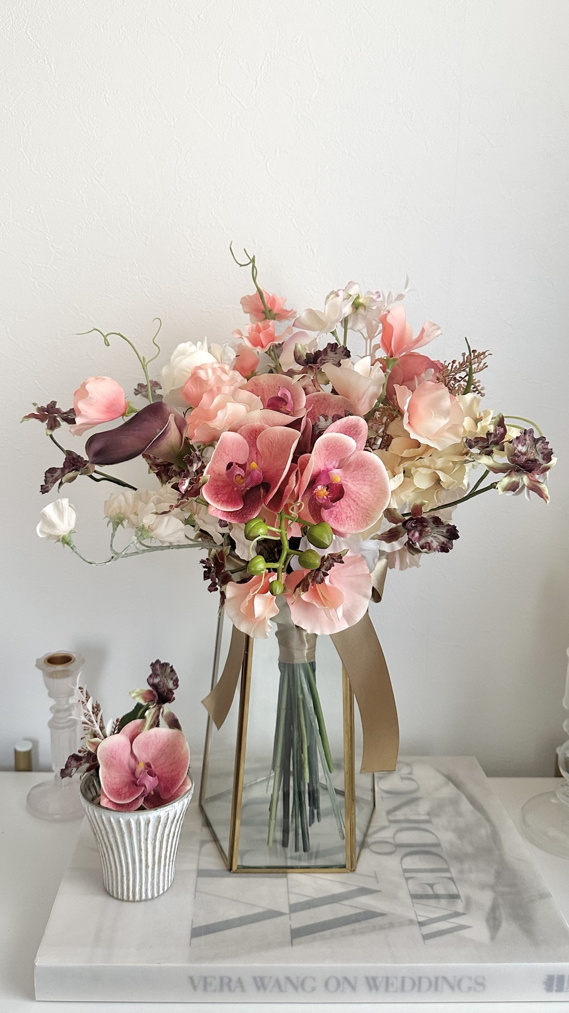 テラコッタブーケ　美品 受注生産】ピーチテラコッタブーケ - Karen's flower shop