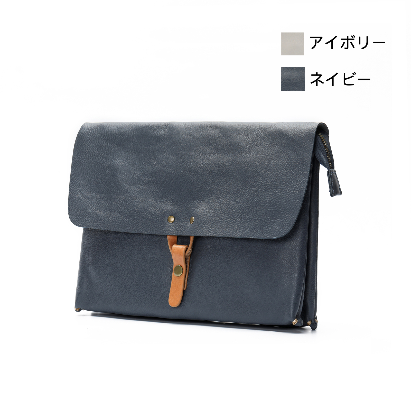 【全2色 ハンドメイド】ソフトな牛革 大人フォーマルクラッチバッグ レザークラッチバッグ　フラットポーチ　結婚式二次会入学卒業ディナー