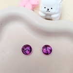 再販✨️超小粒アルコールインクアートピアス✨️パープルver💜