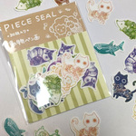 フレークシール【動物ペン画】