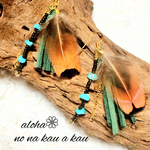fringe-bohemian/moss green➕turquoise.glassbeads