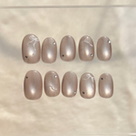 ネイルチップオーダー ￤韓国ネイル￤ニュアンス￤リボンネイル￤うるうる￤ぷっくり￤y2k￤キラキラ￤クローバー￤ゆるふわ