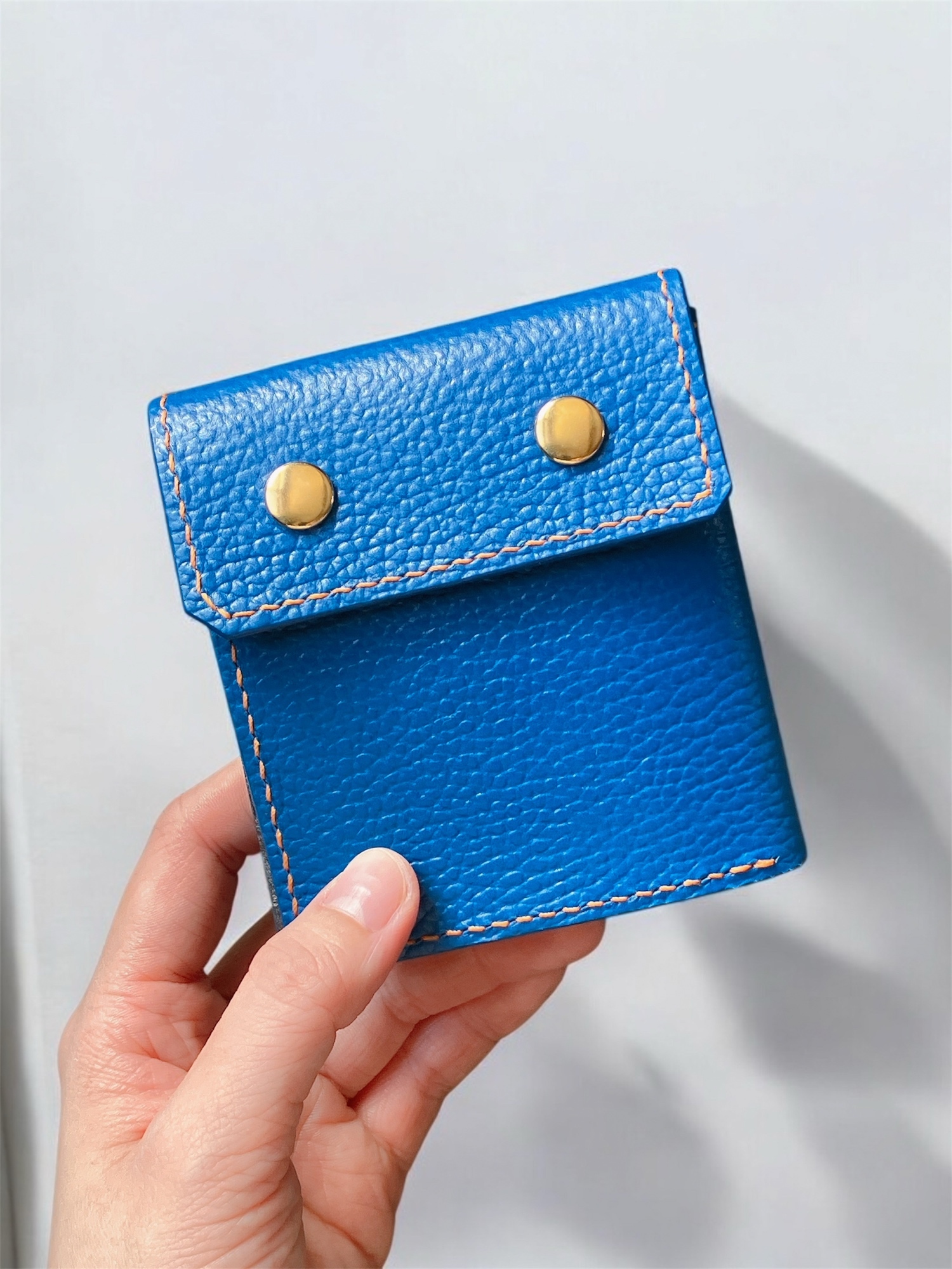 手染め一点もの【NA pouch wallet / blue】 手染め一点もの【NA pouch wallet / blue】