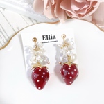 いちご　ピアス/イヤリング　赤
