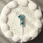 【ケーキトッパー】Blue pastel ＊受注生産