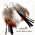 fringe-bohemian.ピアス♡black/glassbeads