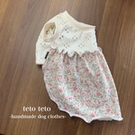 犬服【完成品Ｍサイズ】花柄ワンピース