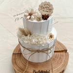 【再販】マーガレットフラワーとホワイト紫陽花のクレイケーキ♡