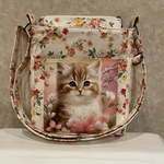 ⚠️訳あり品⚠️ ✨1点もの✨　24時間以内に発送　ネコ　桜　春　ショルダーバッグ　底板付き