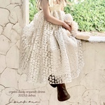 cream daisy organdy dress/オーガンジーベビードレス/