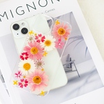 ＊春色マーガレットの押し花スマホケース＊226 手帳型 全機種対応 本物のお花 iPhone17/17Air/17Pro /16e/15/14/13/12/SE Android Galaxy 