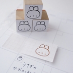 うさぎのかおのはんこ