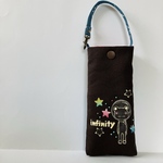 infinityなカエルさんのグラスポーチ（こげ茶）