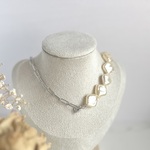 バロックパール　ジルコンハートネックレス　ゴールドーネックレス　シルバーネックレス　チェーンネックレス