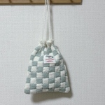 アフガン編みの巾着🧶
