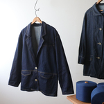 ⁑（送料無料）デニムで有名な岡山／倉敷 児島 デニムＤＥＮＩＭ　テーラード ジャケット　インディゴ R59C