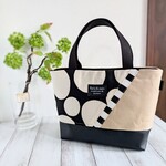 大人可愛い ♡ モノトーン×ベージュ ♡ アレンジ切替 の ミニトートバッグ