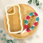 ＼ 選べるカラー全27色🌈／スマホストラップ　ハンドストラップ　マクラメ　コットン　ハンドメイド　カラフル　フラワー