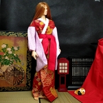 1/6ドール服★長襦袢（赤帯）ナイン オビツメンズ 