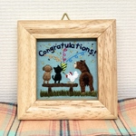 刺繍ミニ壁掛け(𝐂𝐨𝐧𝐠𝐫𝐚𝐭𝐮𝐥𝐚𝐭𝐢𝐨𝐧𝐬！)④