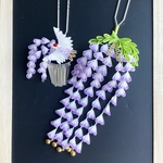 つまみ細工　七五三　藤のかんざし