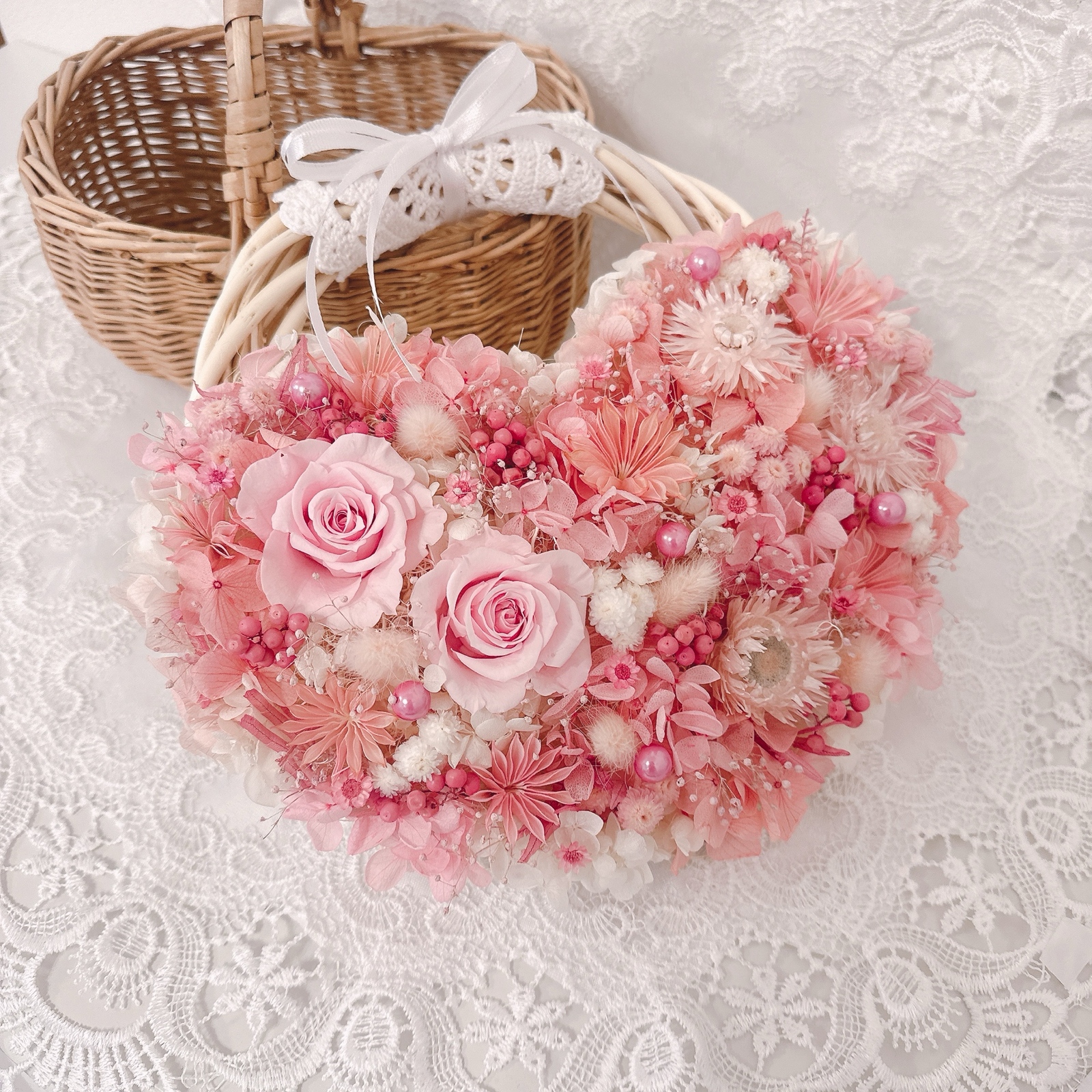 アンティーク フラワーバスケット 花かご