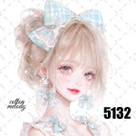 original sticker « no.5132🎀 »     //     人物ステッカー オリジナルステッカー オリジナル人物ステッカー ステッカー cotton melody 