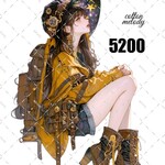 original sticker « no.5200🪐 »     //     人物ステッカー オリジナルステッカー オリジナル人物ステッカー ステッカー cotton melody 