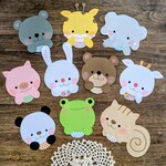 壁面飾り『どうぶつ10にん☻大きいサイズʕ•ﻌ•ʔฅ』