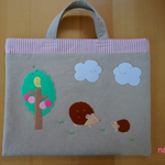 "3様オーダー品”はりねずみ親子　レッスンバッグ