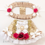 ゴールド×ホワイトドレス
