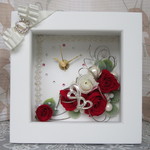 時計プリザーブドフラワーアレンジ