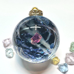鉱石×銀河　レジン玉《ピンクサファイア＋ブルーサファイア》