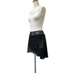 バレエスカート プルオン巻きスカートブラック　オプションパンツ付き