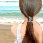 ガンメタ★テールクリップ(ブラック）トレンド メタルロール 簡単ヘアアレンジ 大人 スタイリッシュ シンプル ヘアアクセサリー 