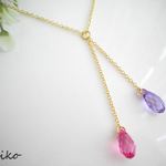 フルーツな二連の雫 ネックレス♡（ベリー系）