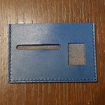 栃木レザー 薄型免許証ケース(ネイビー)