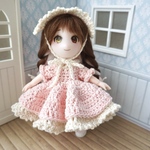 10cmドールドレス（ヘッドドレス付き）桃色