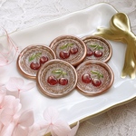 シーリングスタンプシール  🍒 ジューシーチェリー*.ﾟ🍒  5枚セット  さくらんぼ