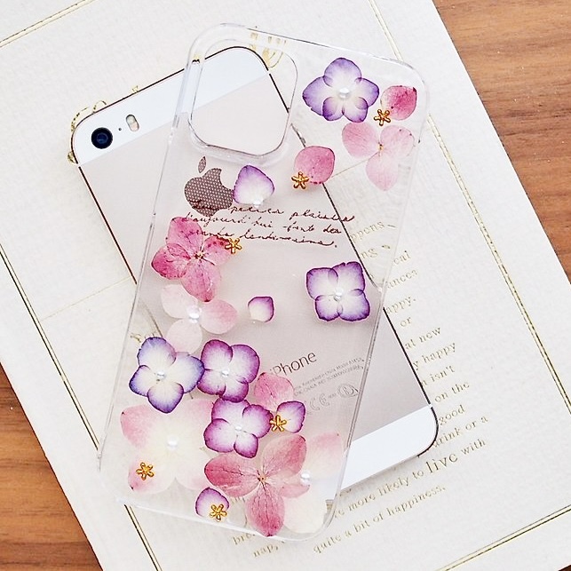 oppo押し花ハンドメイド 押し花 iPhone Android スマホケース ハンドメイド