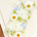 【#184】iphone・スマホケース　＊押し花ケース＊（送料無料）