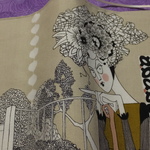 ハンドメイド*文庫本*ブックカバー*指をさす魔女