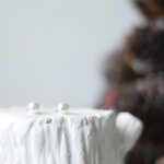 ᴺᴱᵂ𖤐小さなひとつぶ淡水パール ピアス イヤリング 金属アレルギー対応 サージカルステンレス