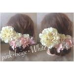 再販ピンクホワイトベージュのヘアアクセサリー