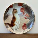 ダンバリーミント「猫と花」シリーズの絵皿 、イレーネ・スペンサー作 「フォー・ポウ」｜イギリスから発送