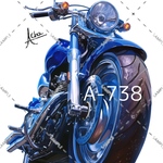 A-738 バイク ステッカー sticker 素材 コラージュ collage シール achashop
