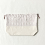 〖morimitan様オーダー品〗マチ付き巾着袋　プルメリア 刺繍　𓂃𓈒𓏸