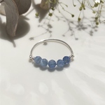 小粒カイヤナイトのワイヤーリング◇サイズオーダー◇天然石◇指輪◇シルバー